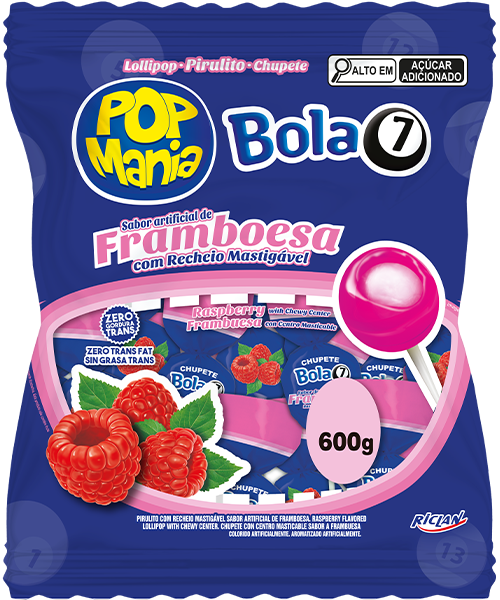 Pop Mania Bola 7 Raspberry Lollipop Raspberry