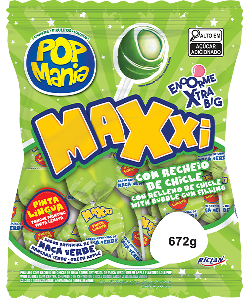 Pirulito Maxxi Maçã Verde