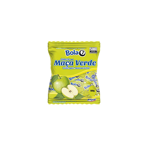 Bala Mastigável Bola 7 Maçã Verde