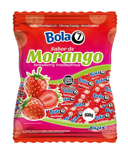 Bala Mastigável Yogurt Morango