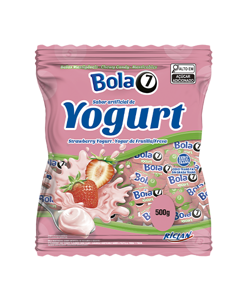 Bala Mastigável Bola 7 Yogurt