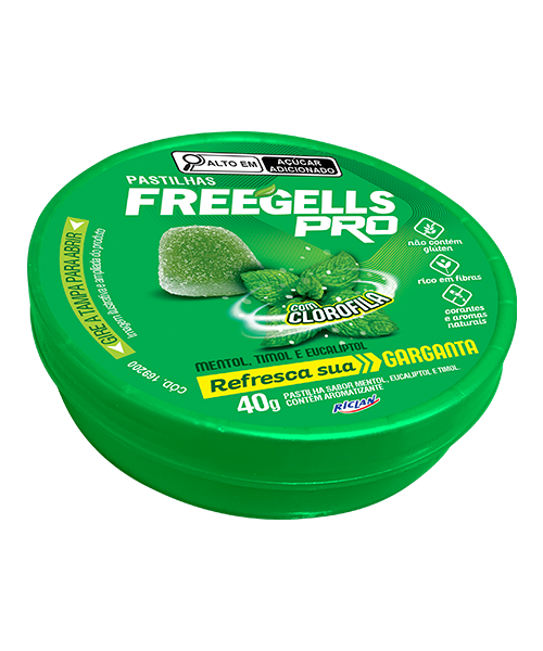 (Português do Brasil) Freegells Pro (Português do Brasil) Menta Latinha Goma Açucarada