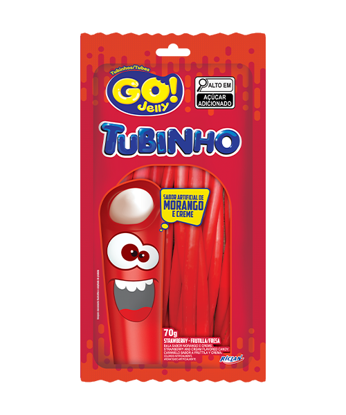 Go Jelly: Tubinho 70g Morango